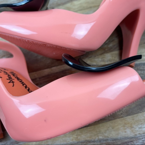 SOLD l Vivienne Westwood Anglomania Novelty Jelly Heart Peep Toe Pinup Heels - Picture 12 of 15